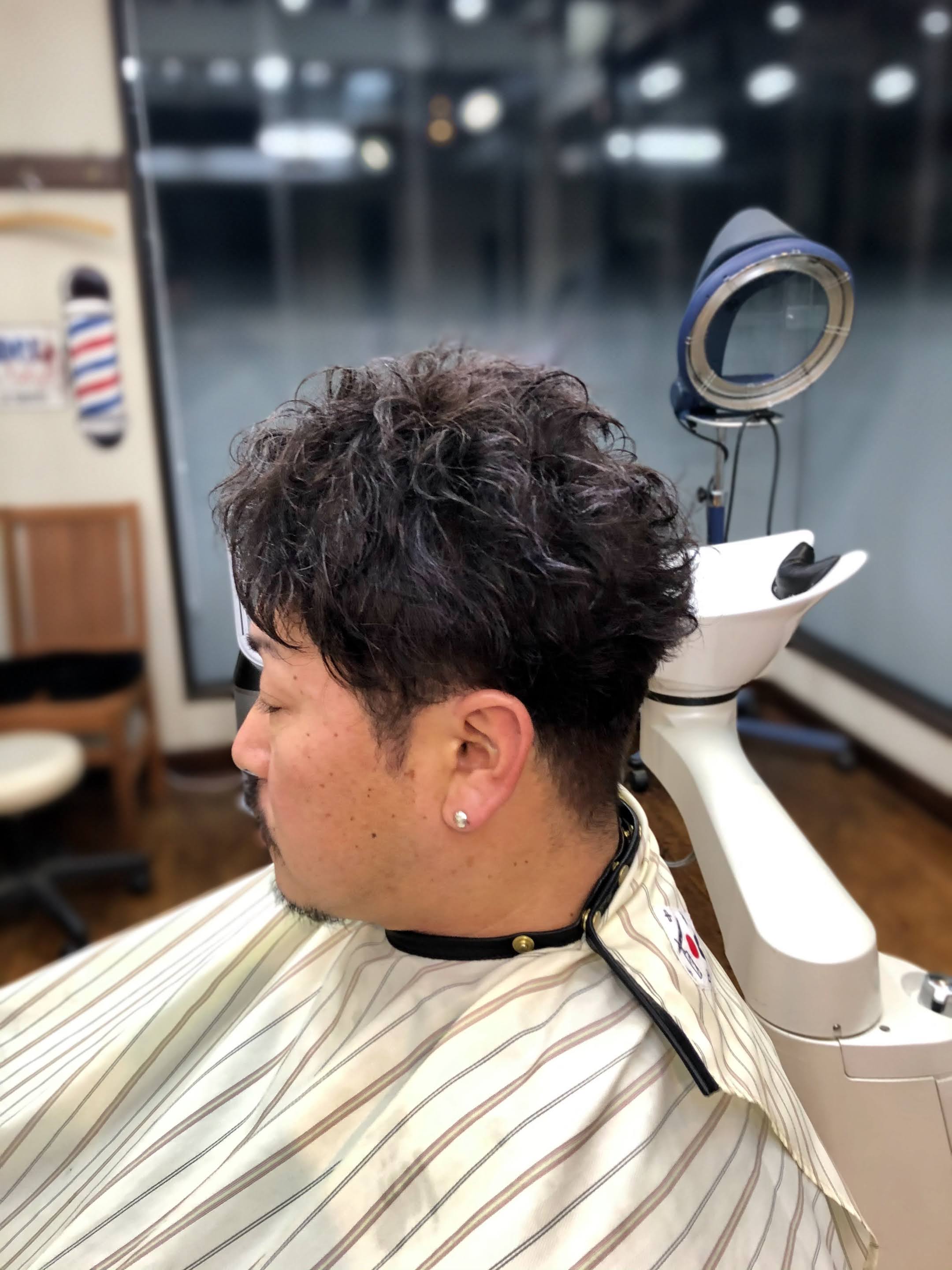 亀岡市 メンズ 波巻きスパイラルパーマ｜アンシャンテヘアー