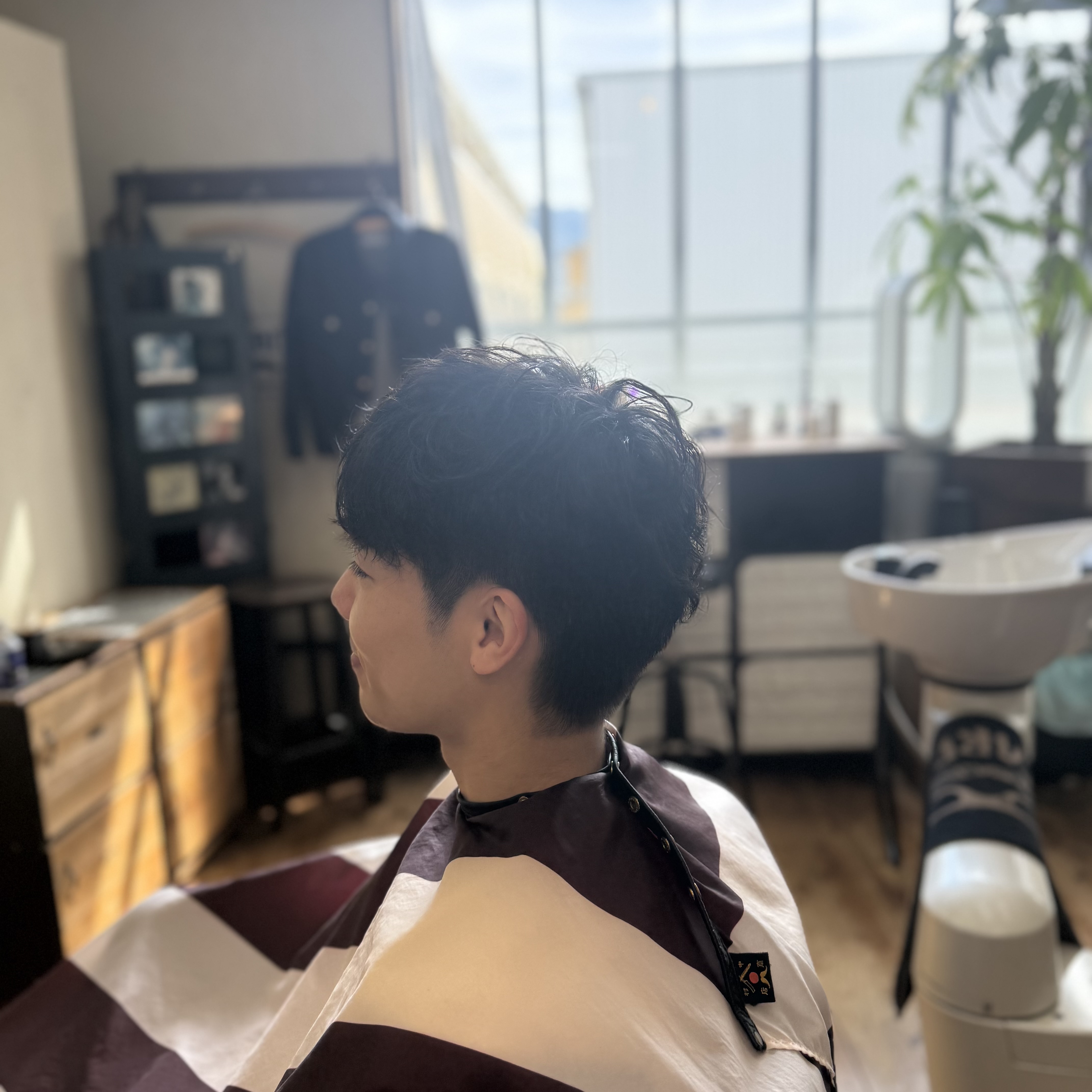 亀岡市 メンズ スペインカール｜アンシャンテヘアー